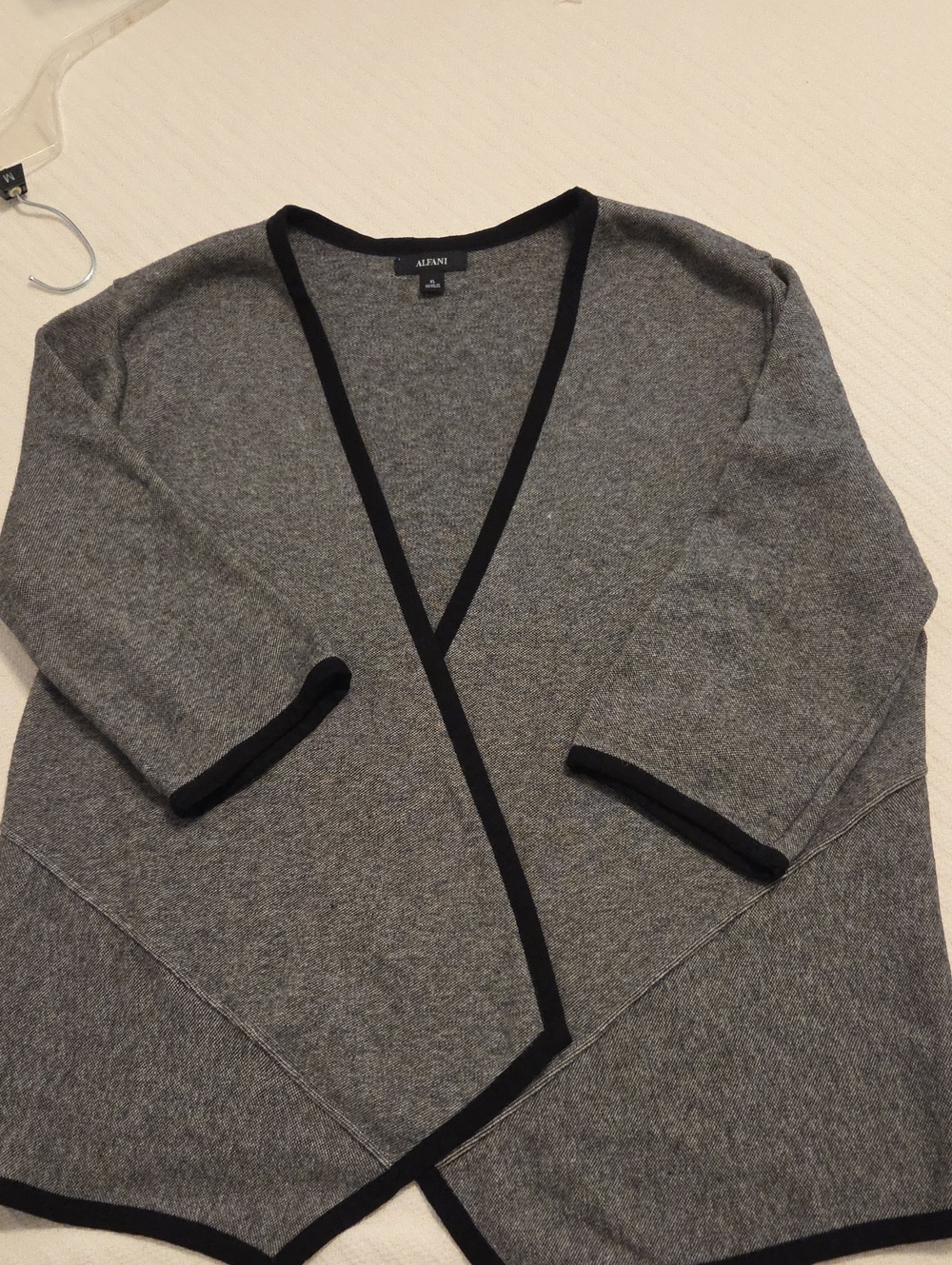 Alfani Gray V-Neck Cardigan Like New